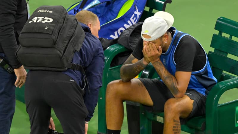 Tennis: Kyrgios au bord des larmes après sa nouvelle blessure à Indian Wells